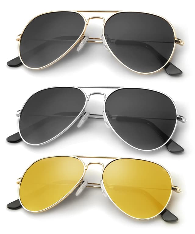 KALIYADI Classic Aviator Sunglasses for Men Women Driving Sun glasses Polarized Lens UV Blocking - 62% off