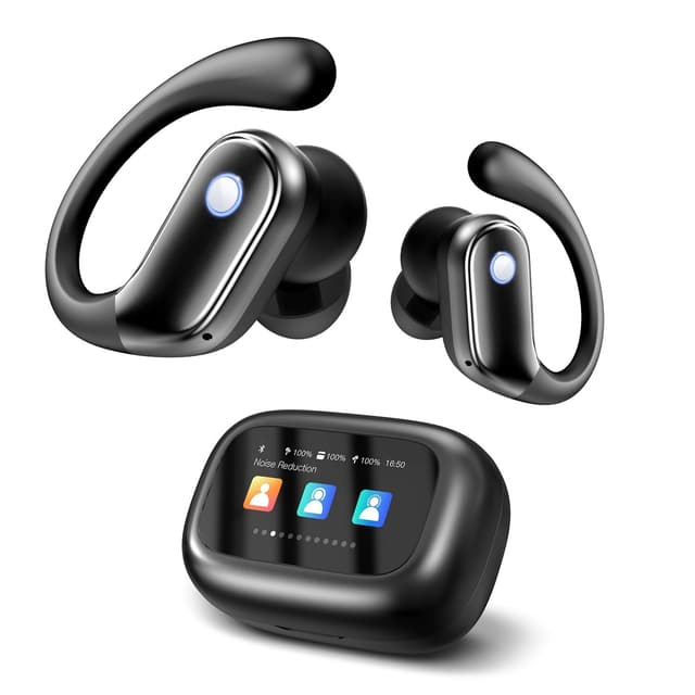jaddsa Wireless Earbuds, Bluetooth 5.4 Sport Headphones with Multifunctional Touch Screen, ENC Noise Cancelling, Ear Buds with IPX7 Waterproof & Bass Stereo Sound for iOS, Android – Onyx - 79% off