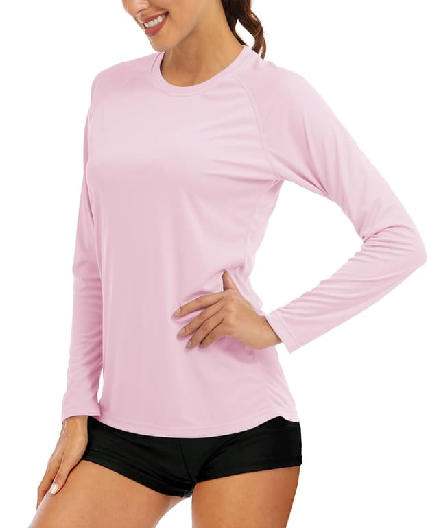 MAGCOMSEN Women's Long Sleeve Shirts UPF 50+ Sun Protection Shirts for Hiking Fishing Workout Rash Guard - 50% off