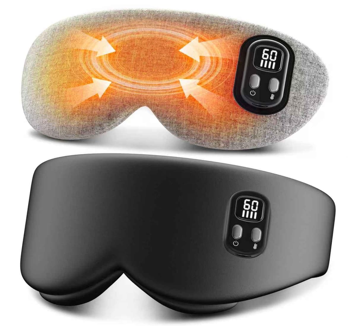 Anydance Heated Eye Mask - Cordless Eye Mask for Dry Eyes, Eye Relief, Improved Sleep, Timed Shutdown, 4 Temperature, Washable Eye Heating Pad for Travel, Removable for Cleaning - Black - 60% off