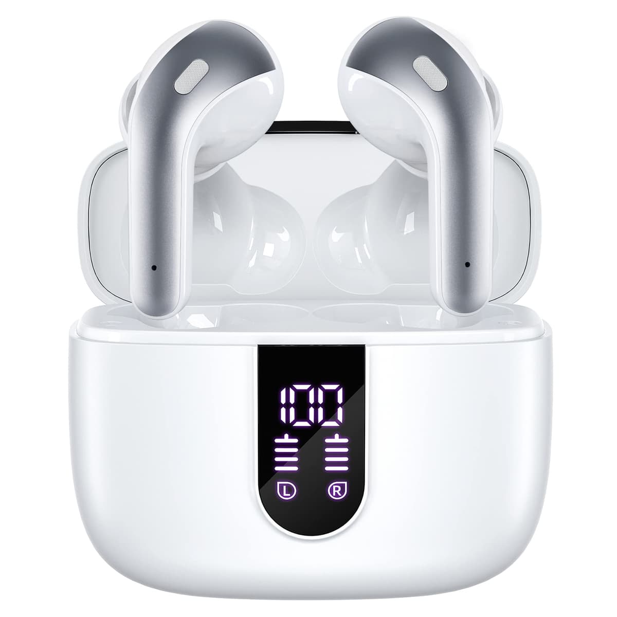 TAGRY Bluetooth Headphones True Wireless Earbuds 60H Playback LED Power Display Earphones with Wireless Charging Case IPX5 Waterproof in-Ear Ear buds with Mic for TV Smart Phone Laptop Computer Sports - 51% off