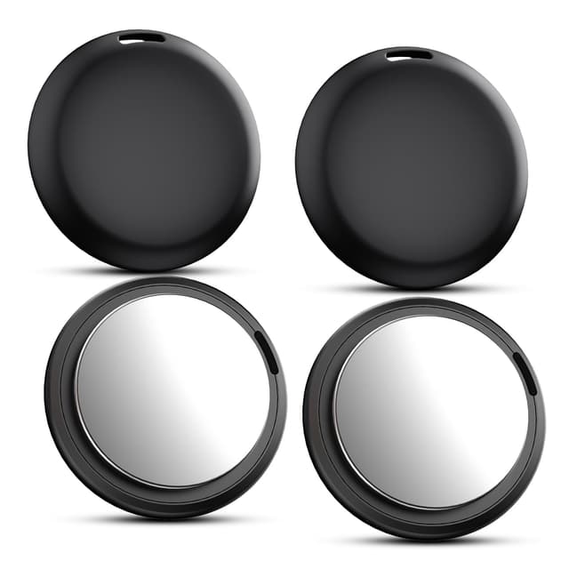 ZOOBELIO Air Tracker Tags 4 Pack - Bluetooth Wallet Tracker, Keys Finder Work with Apple Find My (iOS Only), Smart Item Locator Tags for Luggage, Backpack, Phone (Black) - 79% off