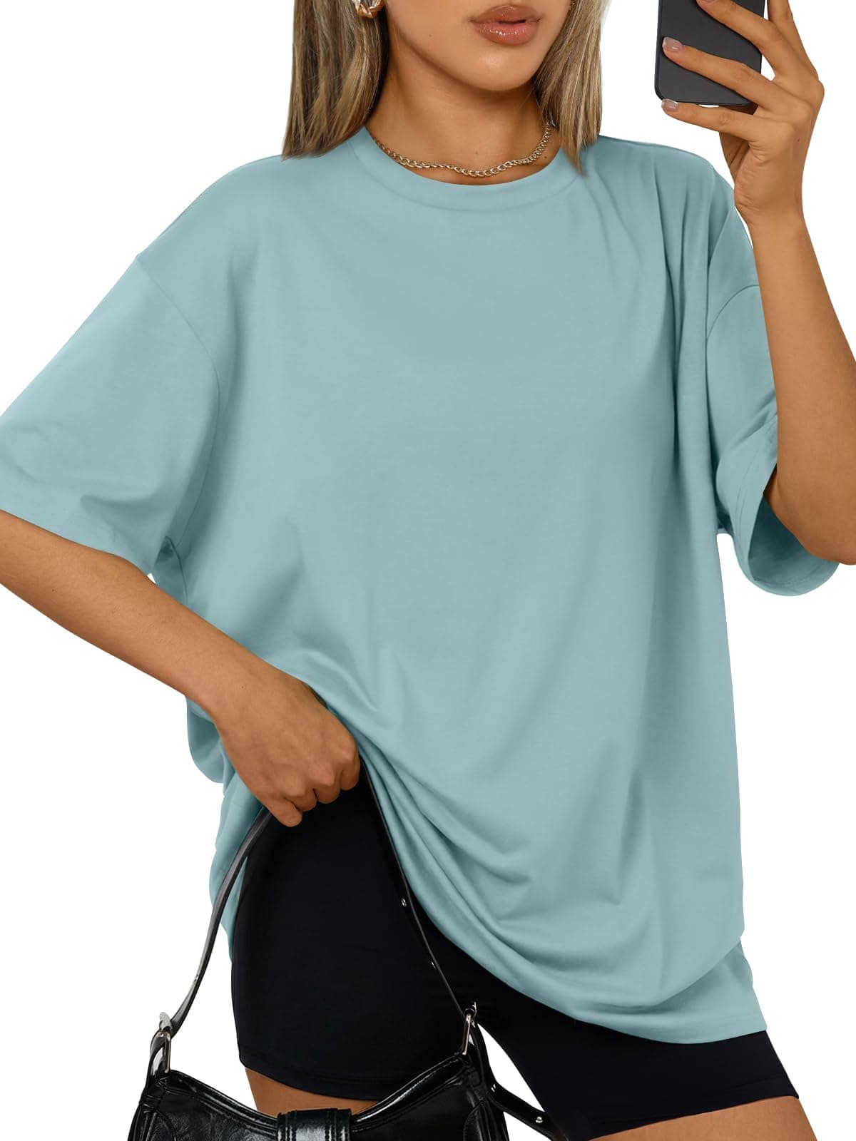 Trendy Queen Womens Oversized Summer T Shirts Plus Size Spring Cute Casual Tops Short Sleeves Fashion Workout Clothes - 50% off