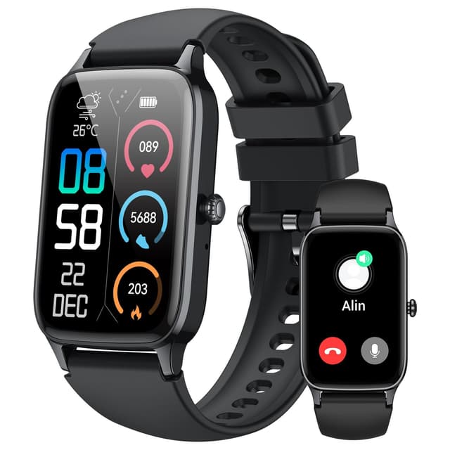 Jugeman Smart Watch for Men Women, 1.57" Smartwatch (Answer/Make Call), 2026 New Fitness Tracker with 110+Sport Modes, Heart Rate/Sleep Monitor, IP68 Waterproof, Smartwatches for Android iOS Black - 79% off