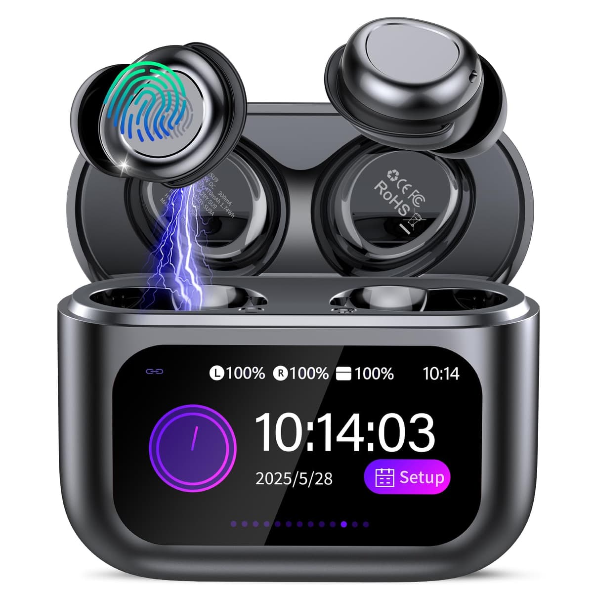 ZYHKON Sleep Earbuds Bluetooth 5.4 in Ear Touch Screen Sleep Headphones, Small Design Mini Sleep Earbuds for Side Sleepers with Sleep Mode, 48H Playtime Sleep Earphones Clear Calls, 5 EQ Modes, Black - 73% off