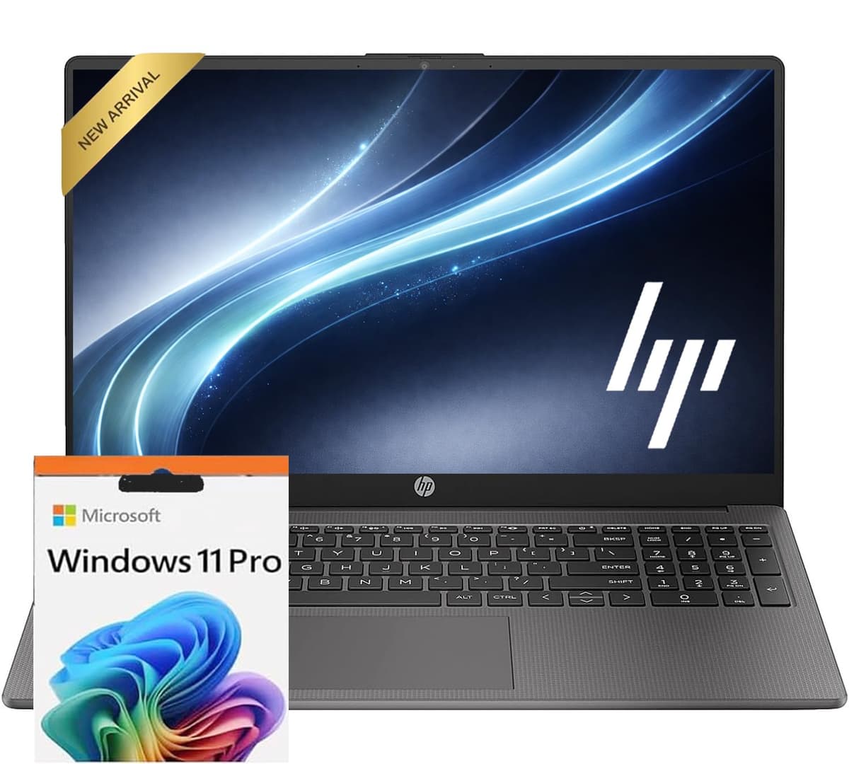 HP 255 G10 Business Laptop for Home or Work, 2026 Edition, 8GB RAM, 256GB SSD, 15.6" Full HD, Ryzen 5 7530U, HDMI, Windows 11 Pro with Office 365 for The Web, w/o Mouse - 56% off