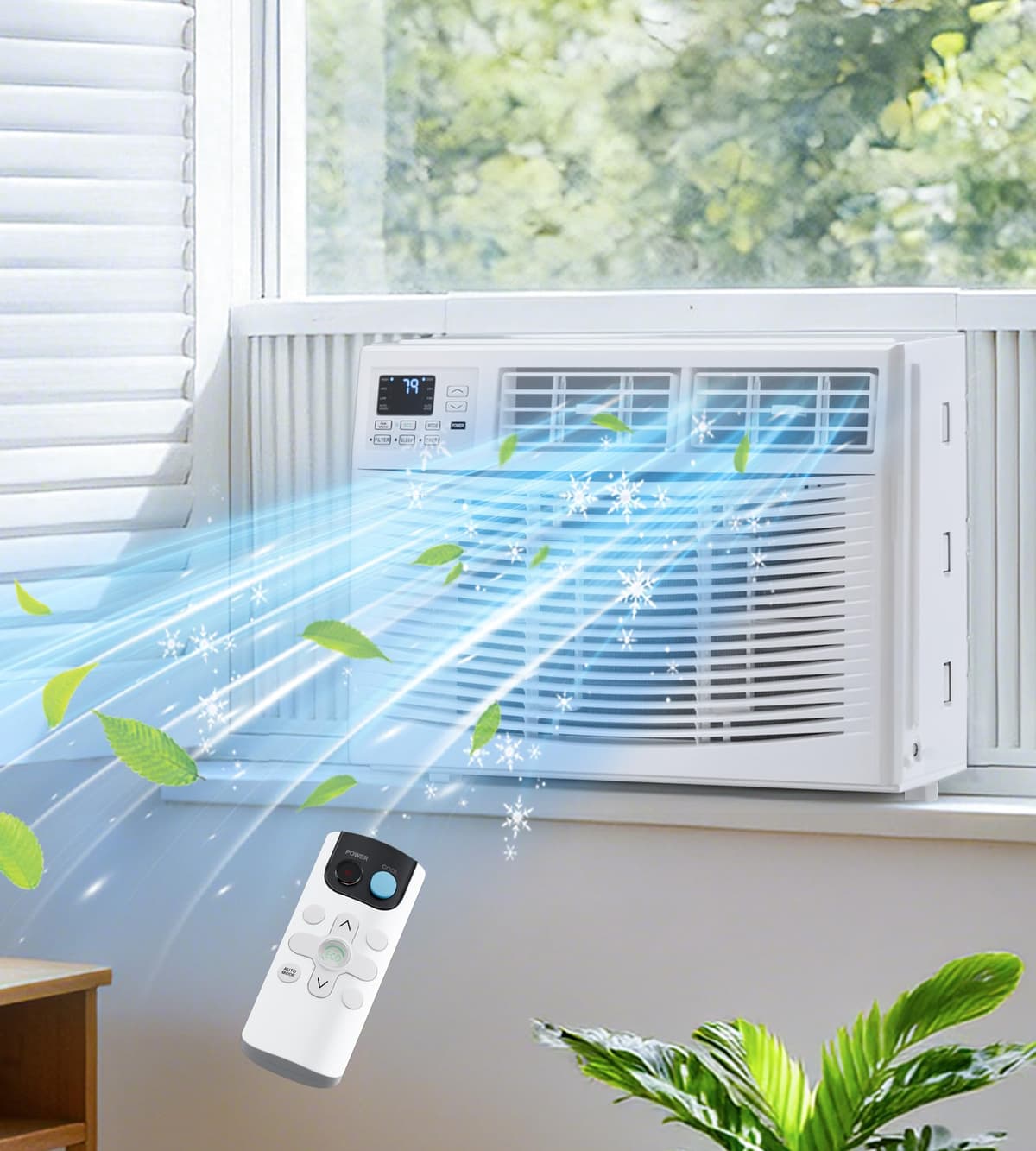 AKIRES Window Air Conditioner, 12,000BTU Air Conditioner Window Unit, Cools up to 550 Sq. Ft, Window AC with Cool, Fan, Dry, Sleep, Energy Saver, and Auto,6 Modes,24H Timer,Easy Install,Home,Office - 74% off