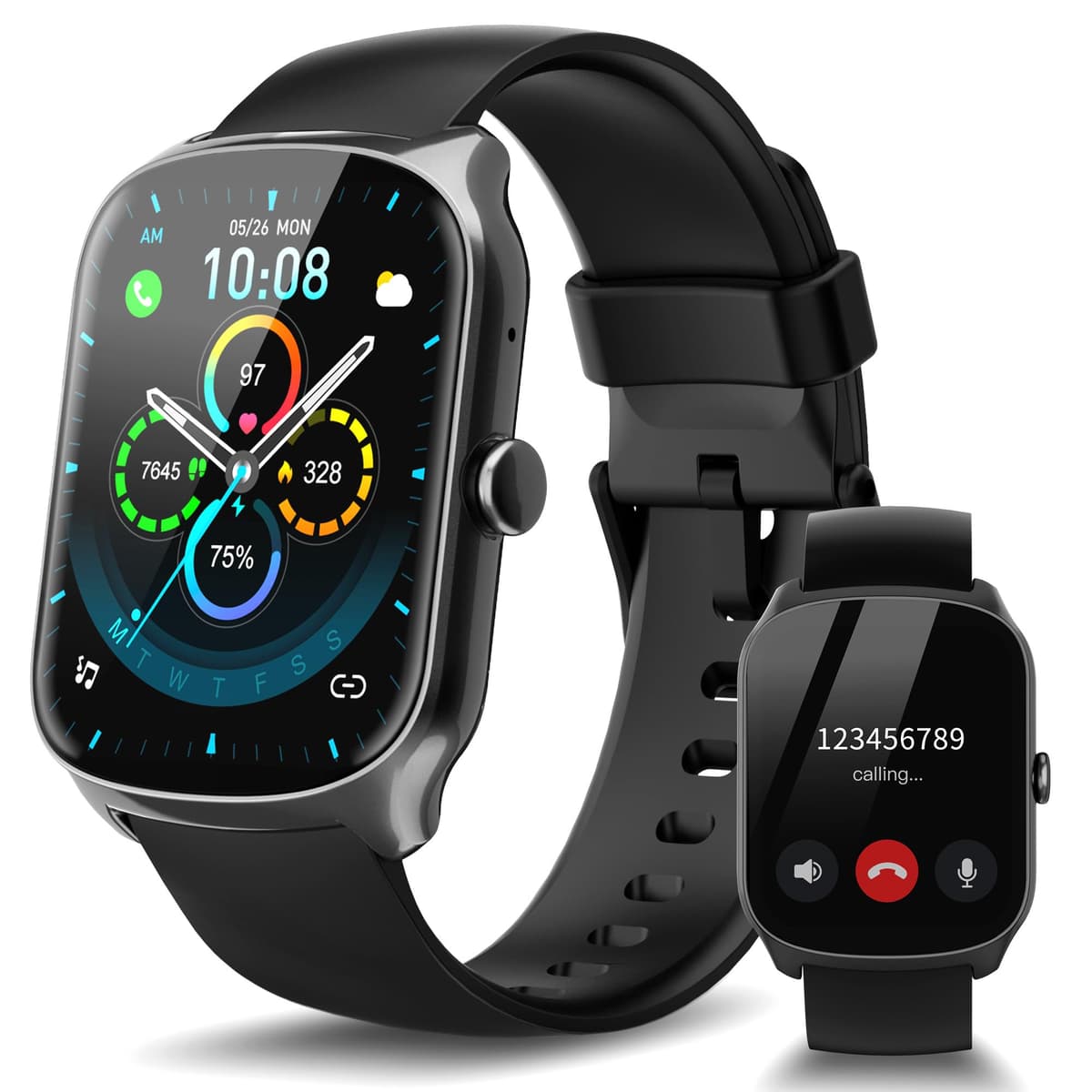 Smart Watch for Men Women, 1.95'' HD Curved Screen Smartwatch(Answer/Make Call), Fitness Tracker with 112 Sport Modes, IP68 Waterproof Fitness Watch with Heart Rate/Sleep Monitor/Pedometer/Calories - 75% off