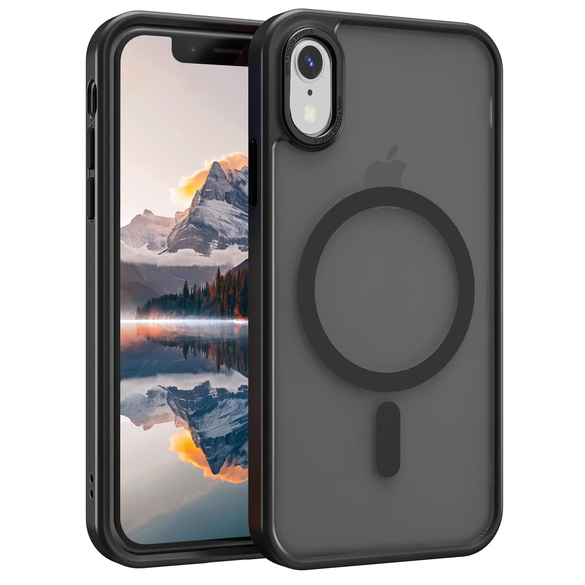 EUMADOVE Magnetic iPhone XR case,Compatible with Magsafe, Military-Grade Protection,Slim Translucent Matte Shockproof with Anti-Scratch Anti-Fingerprint Phone Cover (Black, iPhone XR) - 84% off