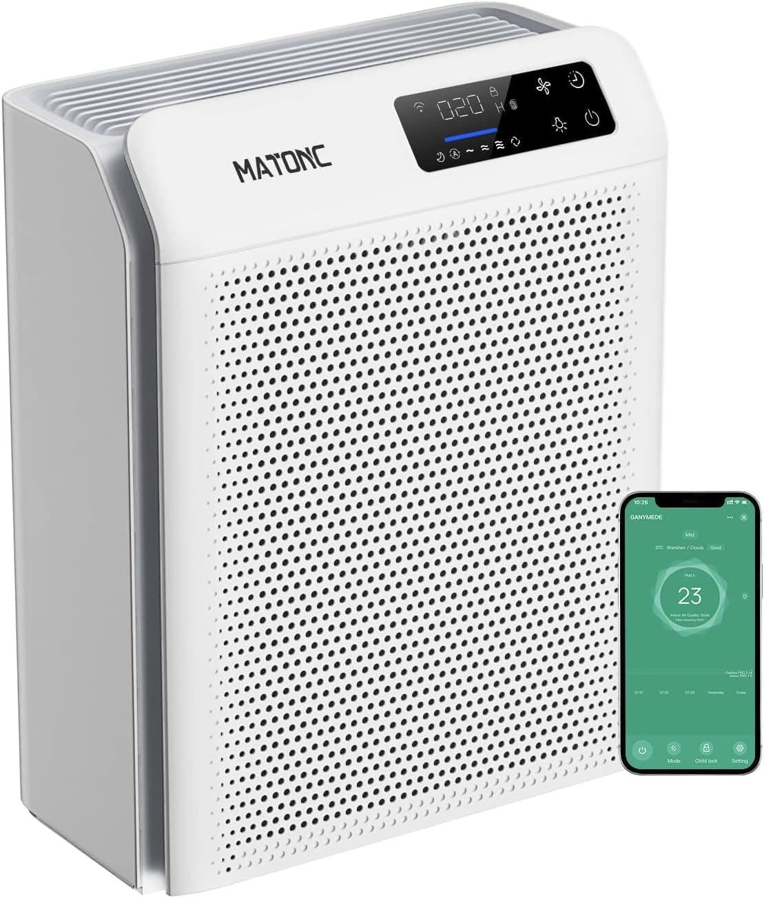 Smart Air Purifiers for Home Bedroom Large Room Up to 3500 Ft², App Smart Control,Real-Time Air Quality Sensor, Ultra-Quiet Sleep Mode, Auto Mode, HEPA Air Purifier for Pet Hair Dust Odors - 77% off