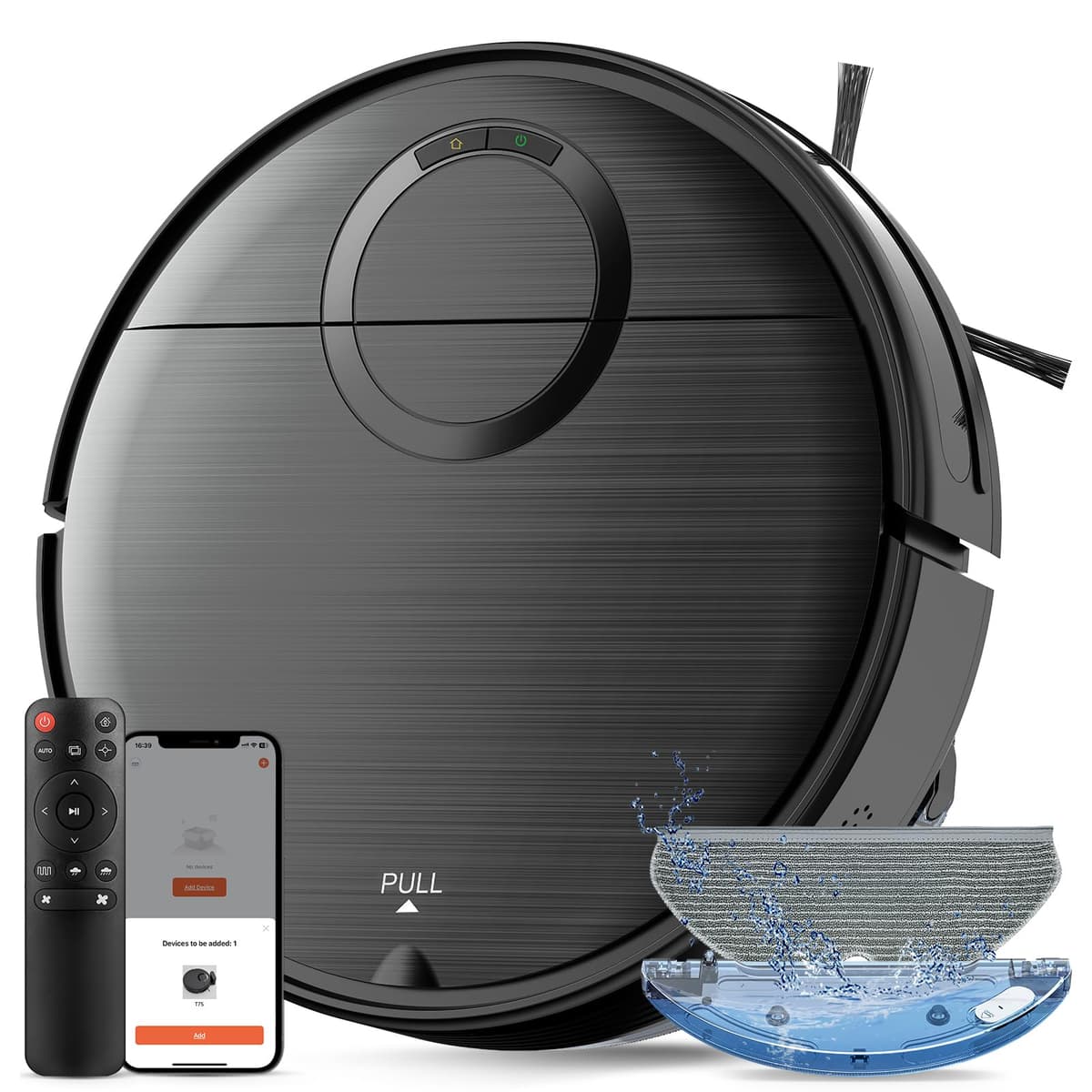 Robot Vacuum, 2 in 1 Robot Vacuum and Mop Combo for Pet Owners: Strong Suction, Anti-Tangle Brushless Inlet, Picks Up Dog & Cat Hair, Wet Mopping Removes Paw Prints, Auto-Recharge with Schedule - 74% off