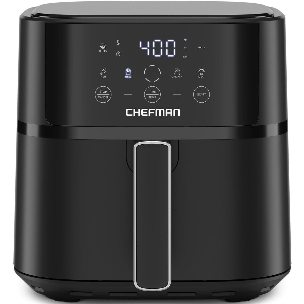 Chefman Air Fryer – 6 QT Compact Airfryer for Quick & Easy Meals in Minutes, Features Hi-Fry Technology for Extra Crisp, Touchscreen Controls with 4 Presets, Nonstick & Dishwasher Safe Basket - Black - 50% off