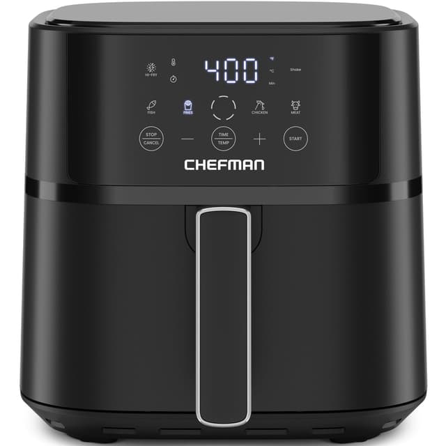 Chefman Air Fryer – 6 QT Compact Airfryer for Quick & Easy Meals in Minutes, Features Hi-Fry Technology for Extra Crisp, Touchscreen Controls with 4 Presets, Nonstick & Dishwasher Safe Basket - Black - 50% off