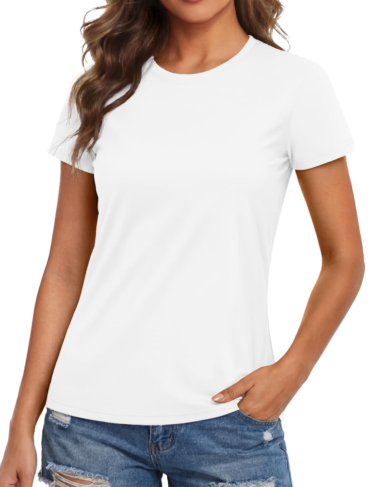 MAGCOMSEN Women's Workout Tops Short Sleeve Shirts UPF 50+ Quick Dry Athletic Sun Protection Rash Guard for Women - 63% off