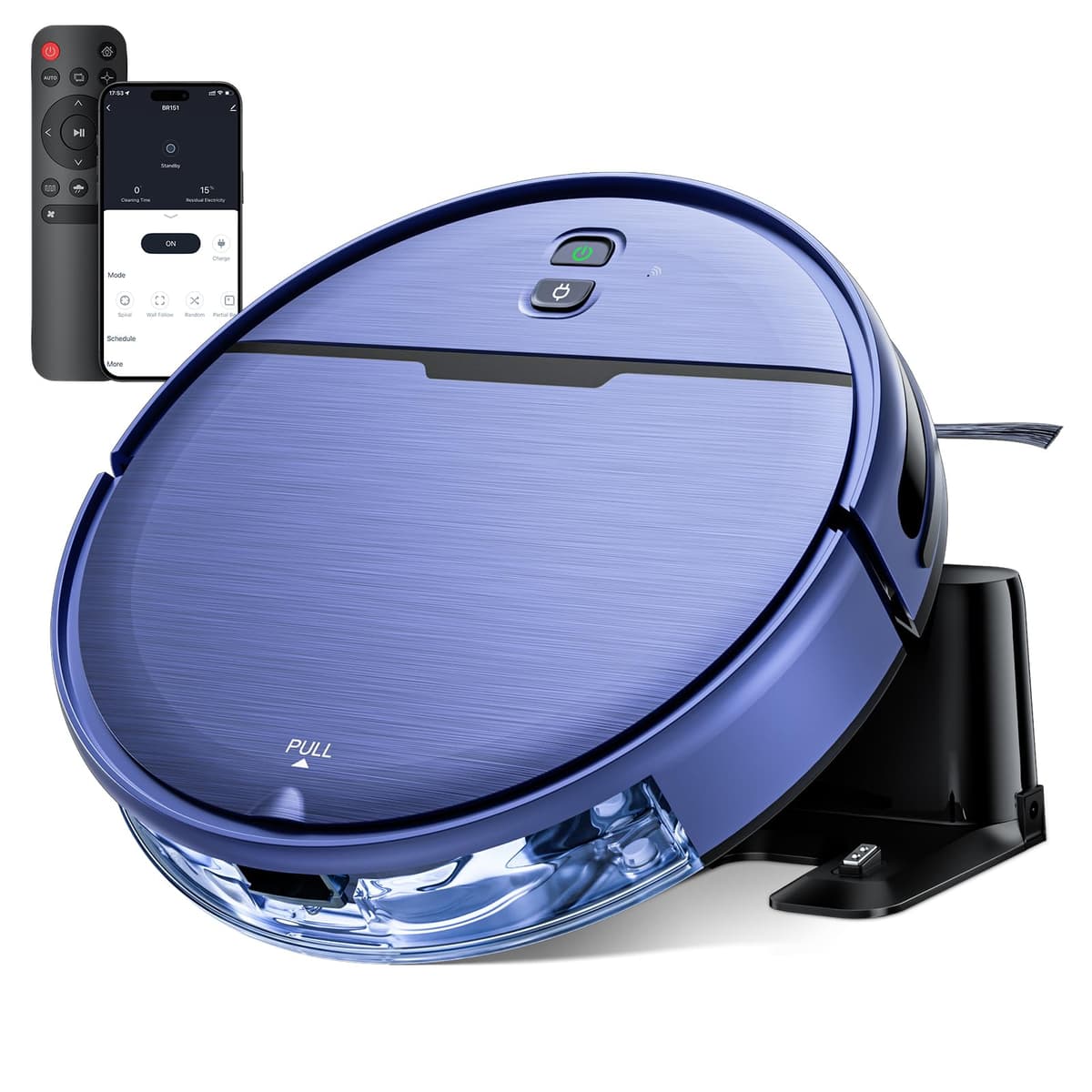 Robot Vacuum and Mop Combo, 2 in 1 Robotic Vacuums Cleaner with WiFi/App, Robot Vacuum with Water Tank, Strong Suction, Schedule, Self-Charging, Quiet, for Hard Floor, Pet Hair, Low Pile Carpet - 78% off