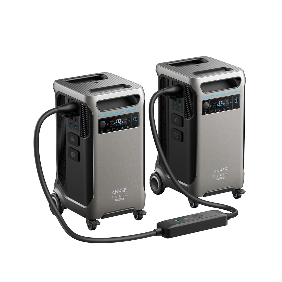 Anker SOLIX F3800 Plus Portable Power Station with Double Power Hub, 7.68kWh, 12,000W AC Output, Generators for Home Use, 3,200W Solar Input, Works with Generator, For Power Outages and Emergencies - 52% off