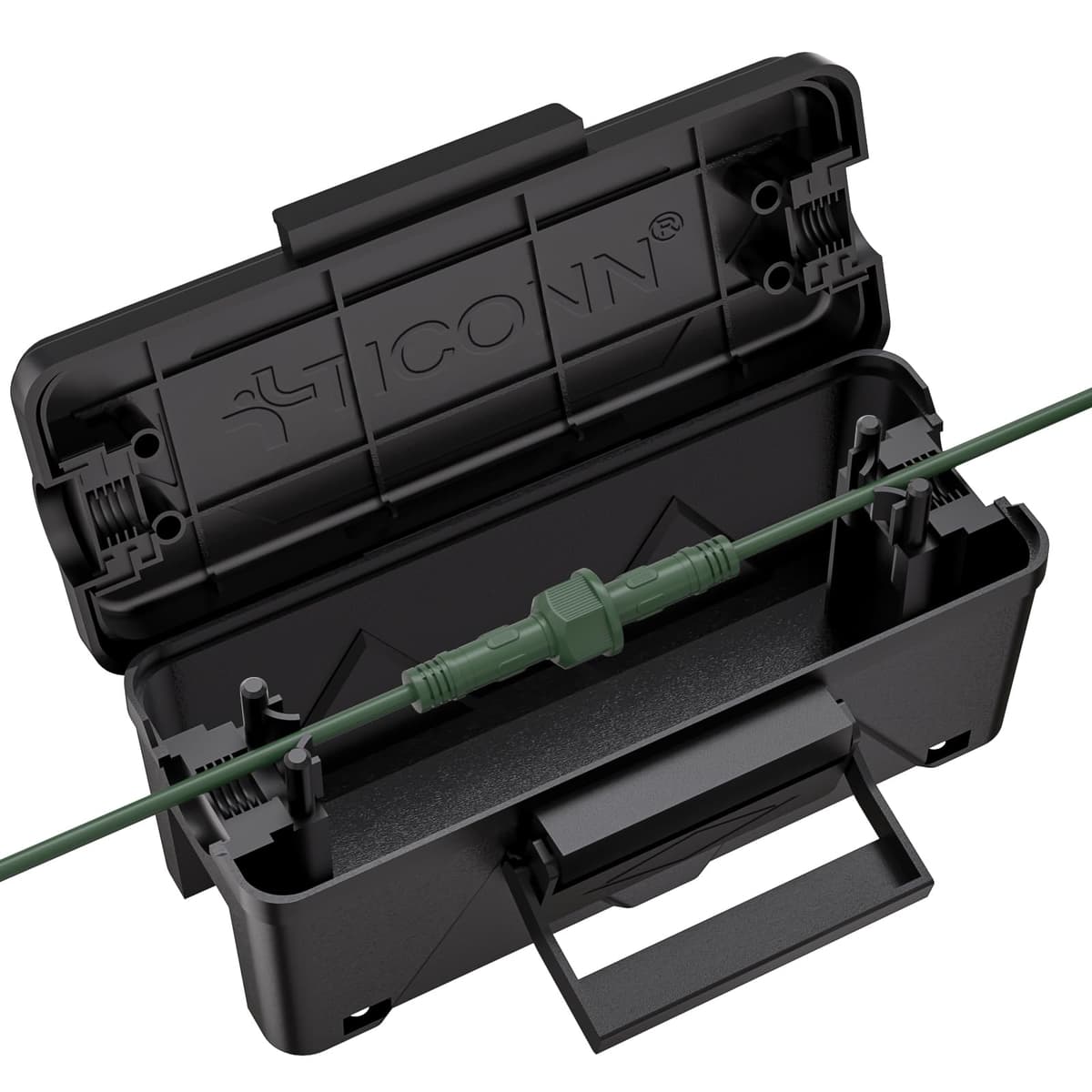 TICONN Outdoor Electrical Box, IP54 Splash-Proof Outdoor Extension Cord Cover, Protects Power Strip, Plug, Socket, Timer, Holiday Lights (Black, Small) - 83% off