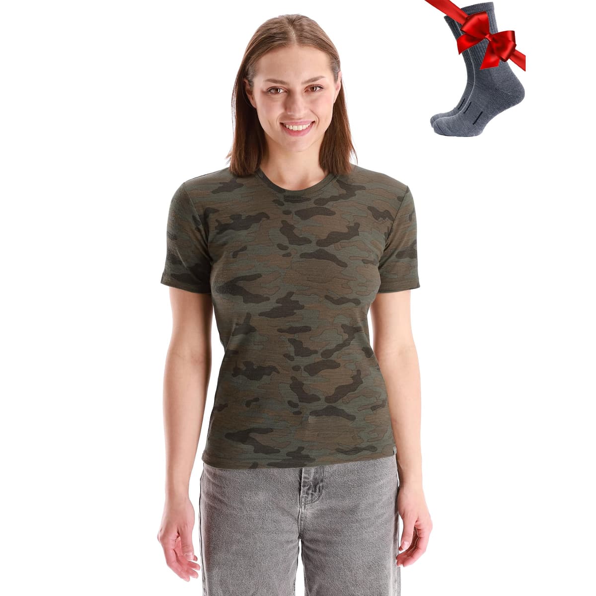 Merino.tech Merino Wool T Shirt Women - 100% Merino Wool Base Layer Women Short Sleeve Moisture-Wicking Tee and Hiking Socks - 60% off