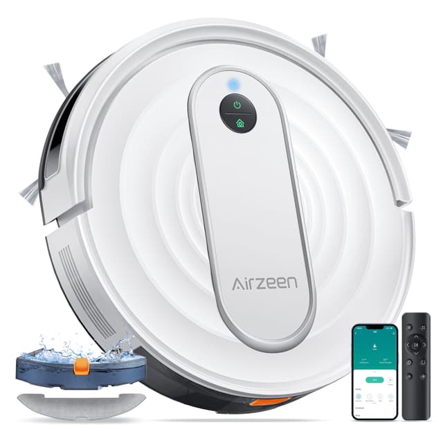 Airzeen Robot Vacuum and Mop - 4000Pa Powerful Suction, APP/Alexa Control, 3-in-1 Cleaning Solution with Auto Self-Charging, Perfect for Pet Hair, Carpets, and Hard Floors - 63% off