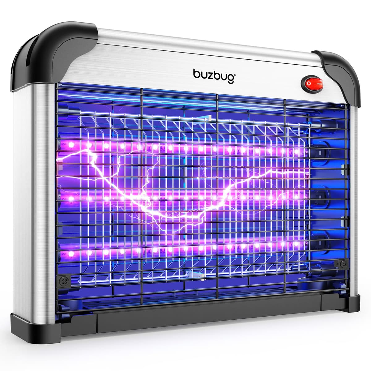 Buzbug LED Bug Zapper Indoor, 3800V High-Voltage, 3 LED Bulbs Up to 50,000 Hours, Electric Mosquito Zapper, Fly Trap Mosquito Trap, Fly Killer Fly Zapper -MA009 - 55% off