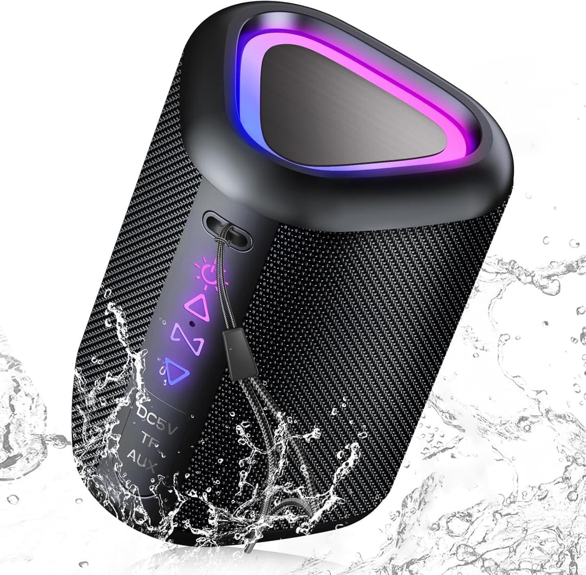 aowoka Bluetooth Speaker, 2025 Portable Wireless Speakers with Led Light, Bluetooth 5.4, 24H Playtime, Enhanced Bass, IPX7 Waterproof, Outdoor Speaker for Travel, Sport, Party, Biking. - 79% off